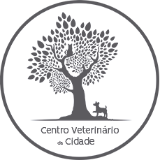 Logotipo Centro Veterinário da Cidade Clínica Veterinária Pequenos Animais Cães Gatos Arcozelo Barcelos OMV